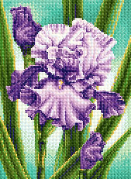 Алмазная мозаика ТМ Наследие "Ирис Фиолетовая Гармония" БСА3-180 