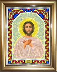 ИМРА5-058 Алмазная мозаика ТМ НАСЛЕДИЕ с рамкой "Святой Алексей"